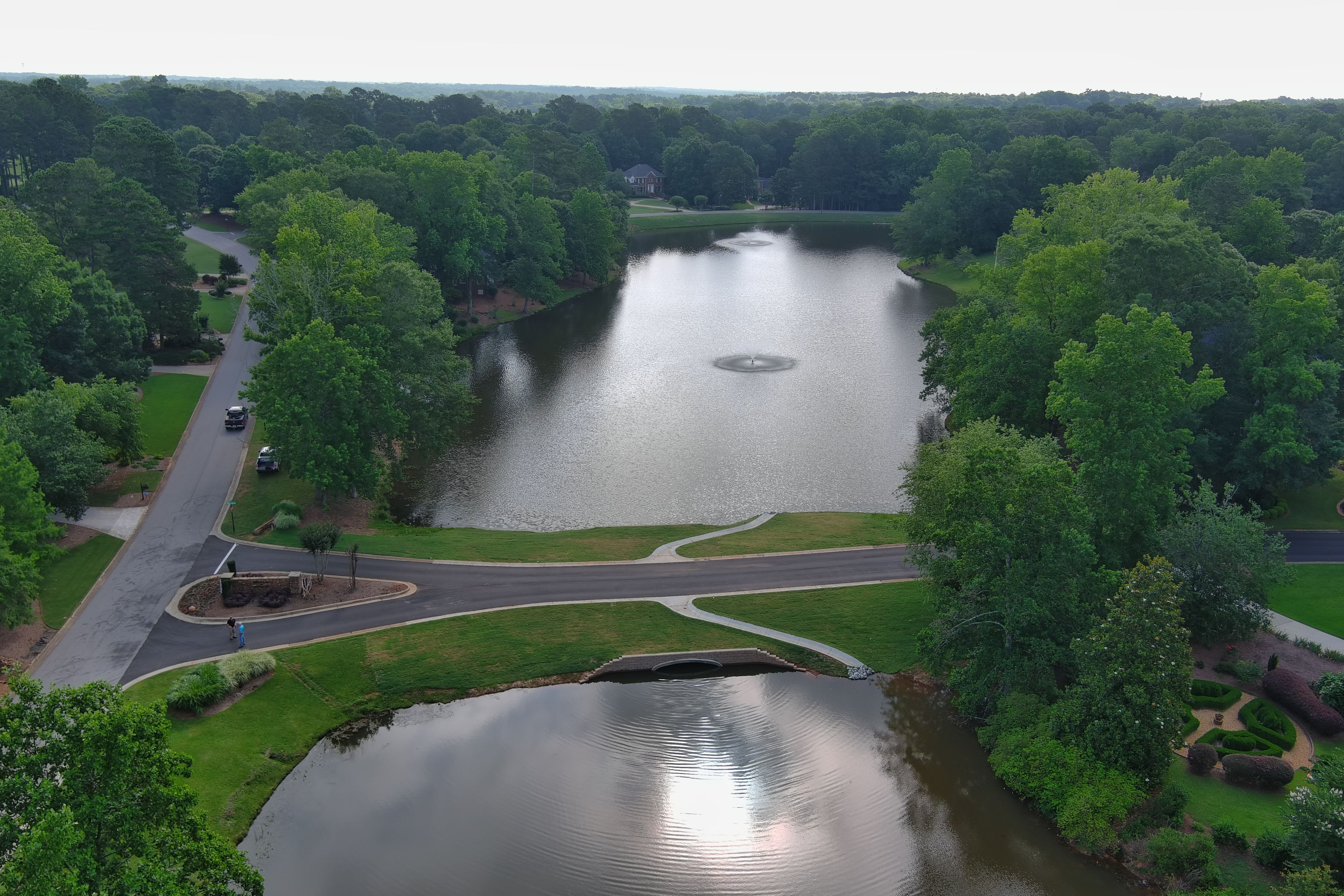 Aerial view of culvert replacement