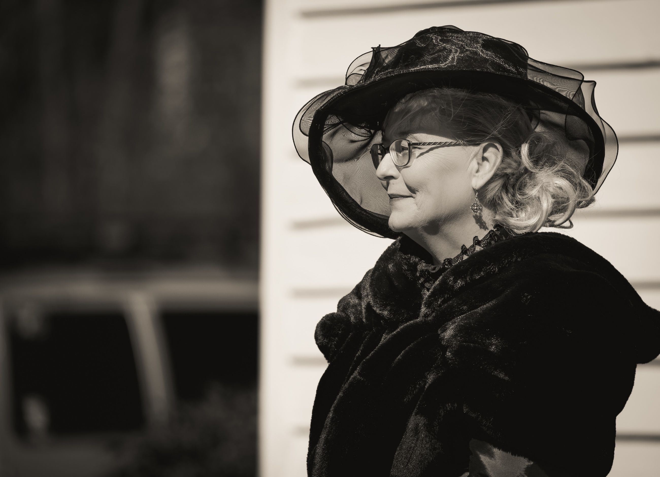 Tourism employee dressed in period costume