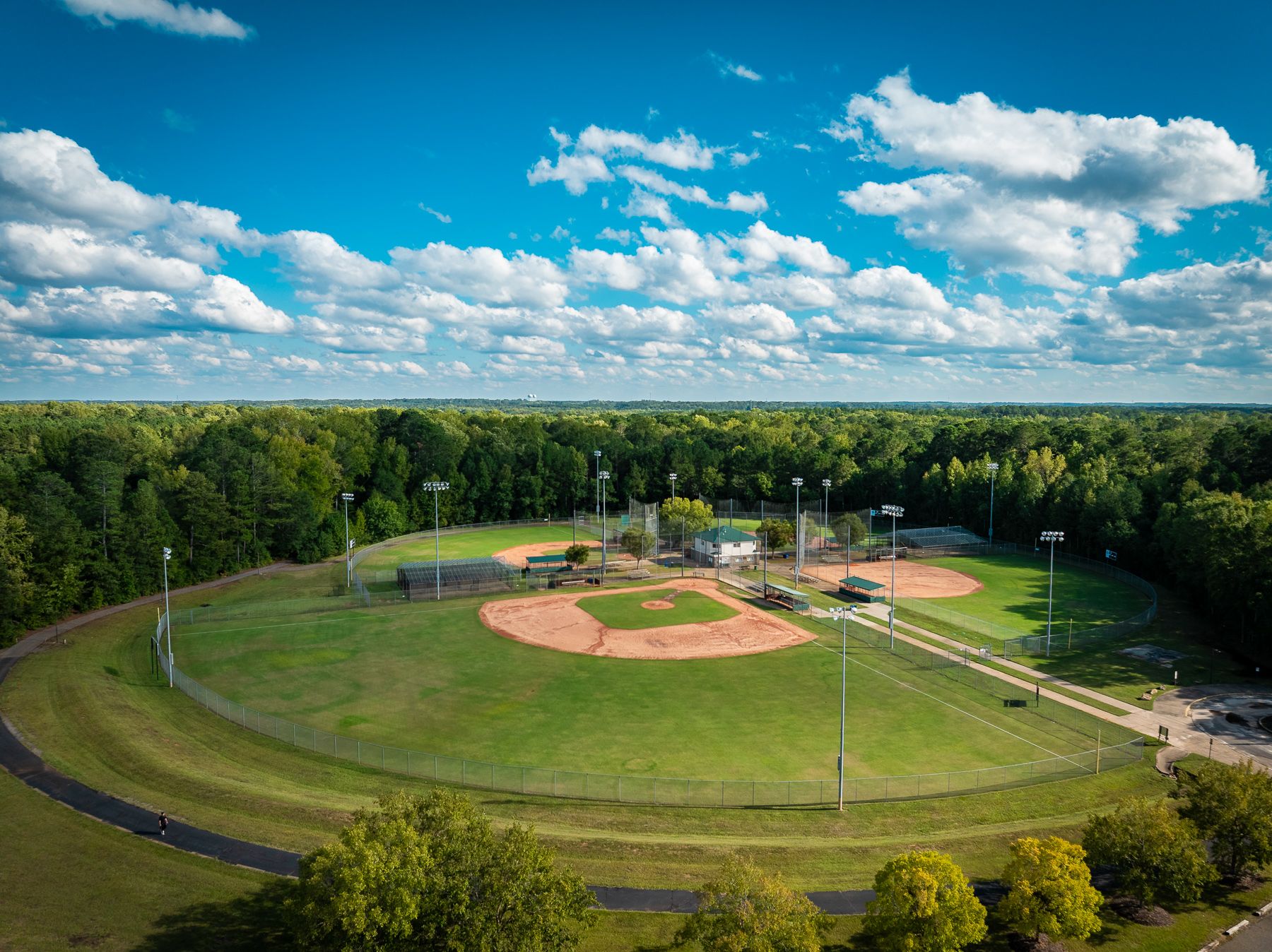 Aerial view of fields at Bogart Sports Complex